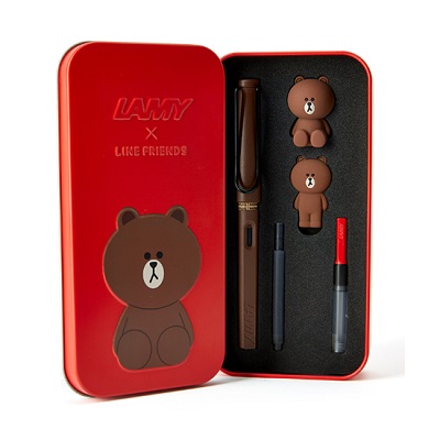 德国lamy凌美钢笔宝珠笔line布朗熊狩猎者恒星送礼盒套装定制