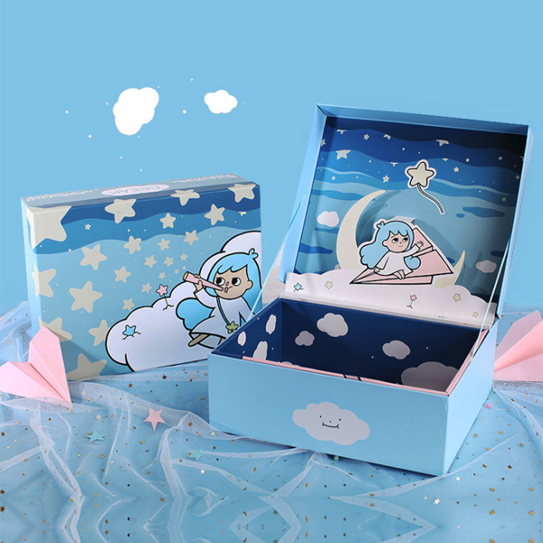 卡通礼盒 创意星空礼物包装盒 礼品盒设计定制