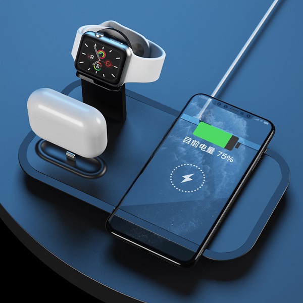 三合一手机适用苹果耳机手表无线快充多功能创意无线充电器