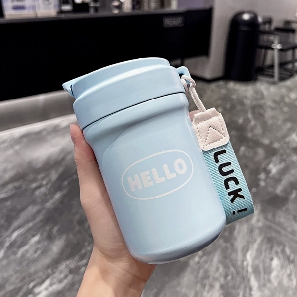 保温杯316高颜值咖啡杯便携双饮茶水分离不锈钢水杯图案定制